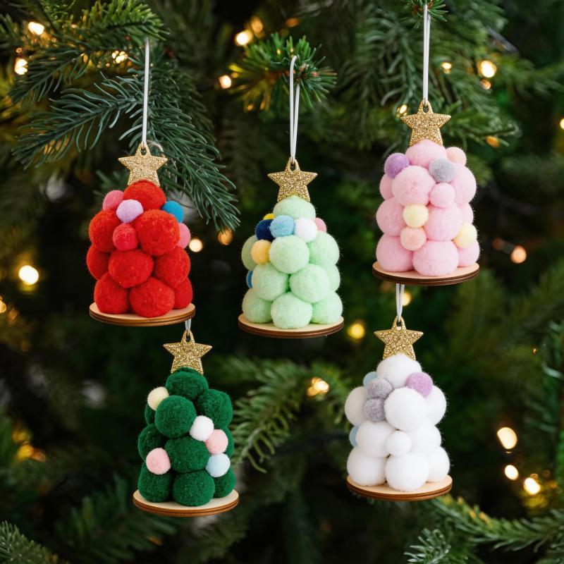 Star Tree Topper - เครื่องประดับต้นคริสต์มาสแบบทำมือ ขนปุย ประดับดาวสีทองวิบวับ สำหรับตกแต่งบ้านในวันคริสต์มาสและงานปาร์ตี้