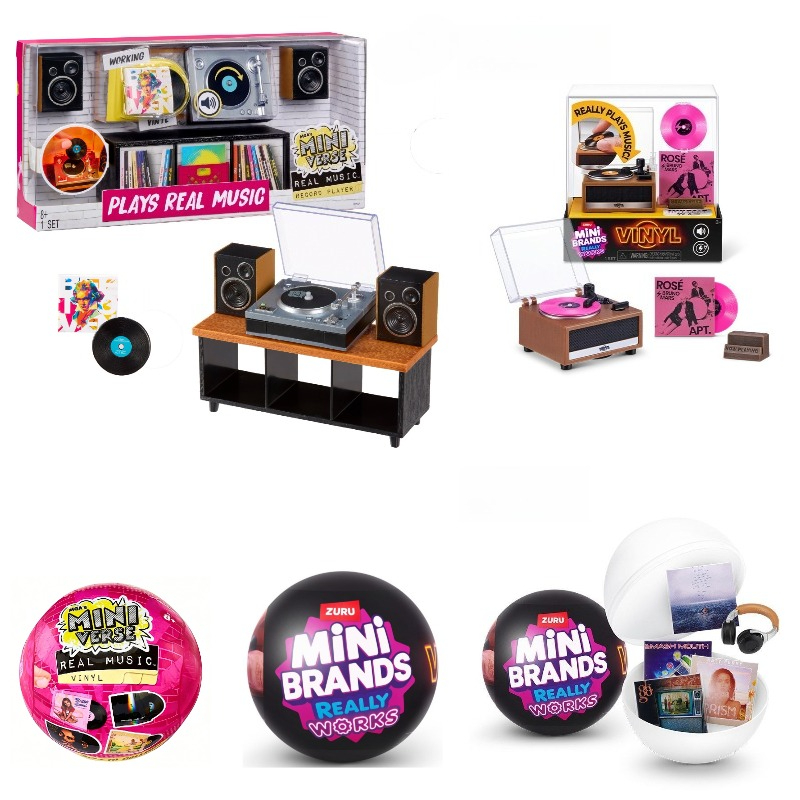 Ornament Ball Set - ใหม่ ZURU MINI BRANDS เครื่องเล่นแผ่นเสียงไวนิลขนาดเล็ก กล่องสุ่มของเล่นสะสมตกแต่ง