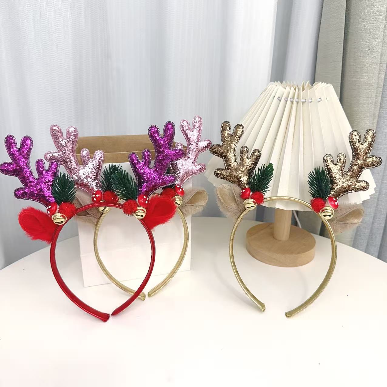 ที่คาดผมเขากวางเรนเดียร์ประดับ - Reindeer Antlers Headband บทวิจารณ์และราคา