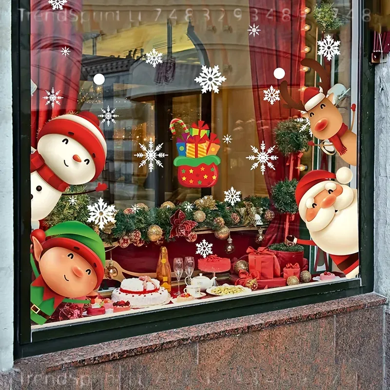 สติ๊กเกอร์ติดกระจกคริสต์มาส 82 - Snowflake Window Decal บทวิจารณ์และราคา
