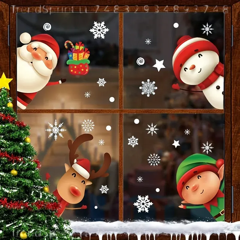 สติ๊กเกอร์ติดกระจกคริสต์มาส 82 - Snowflake Window Decal บทวิจารณ์และราคา