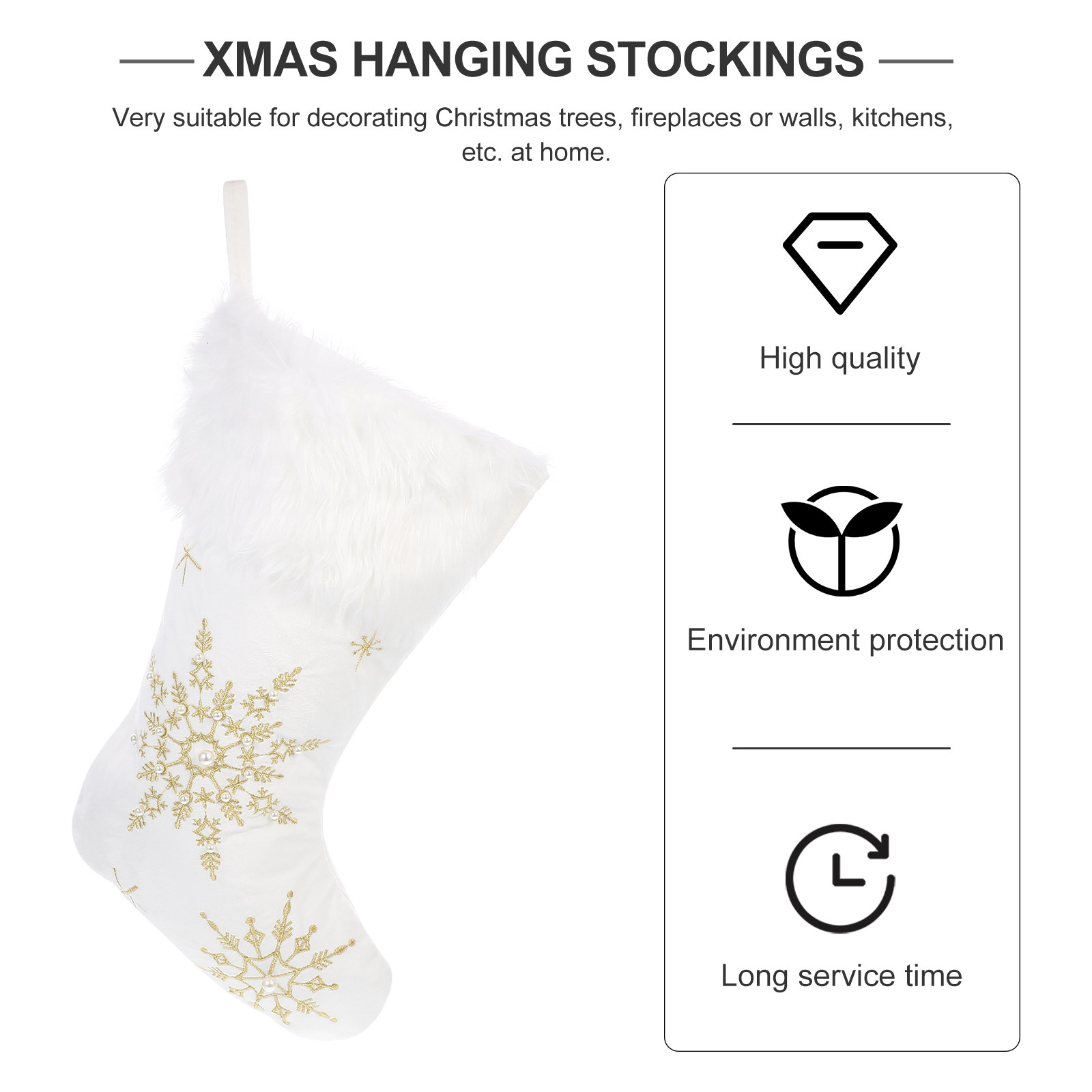 ถุงเท้าคริสต์มาส 1 ชิ้น สำหรับ - Christmas Stocking Hanging บทวิจารณ์และราคา