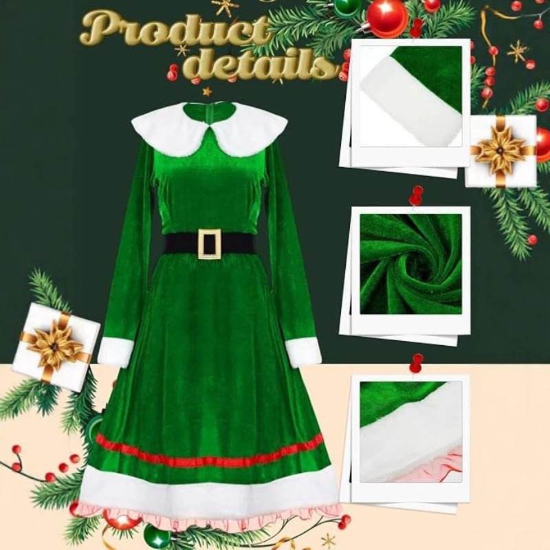 ชุดคอสตูมเอลฟ์คริสต์มาสสำหรับผ - Elf Costume Christmas บทวิจารณ์และราคา