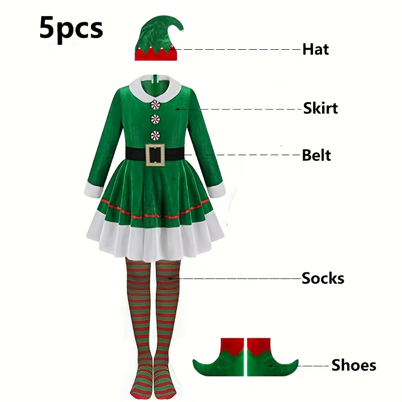 5 ชิ้นคริสต์มาส Elf เครื่องแต่ - Elf Costume Christmas บทวิจารณ์และราคา