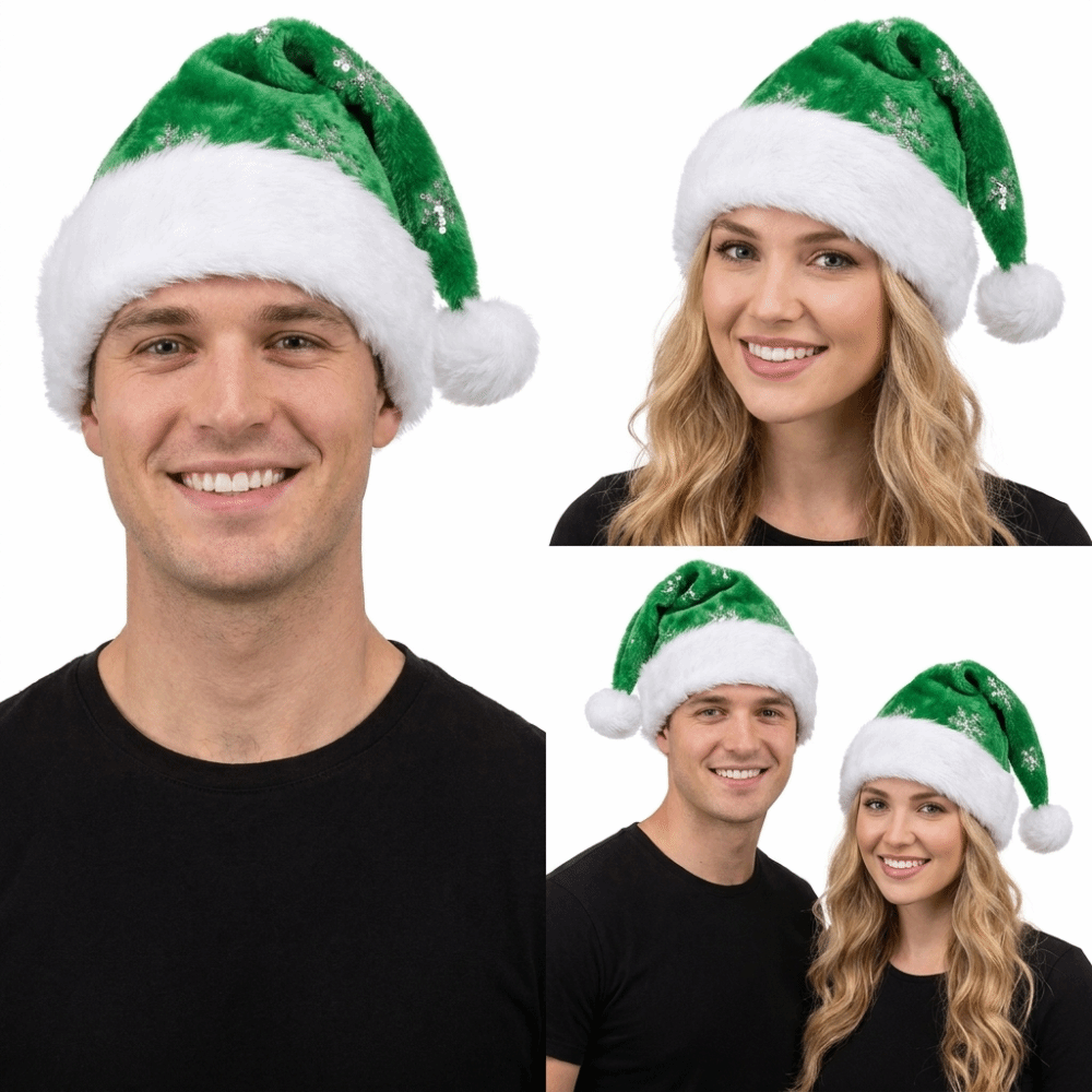 หมวกซานต้าลายดาวสีชมพูพร้อมโบว - Santa Hat Plush บทวิจารณ์และราคา